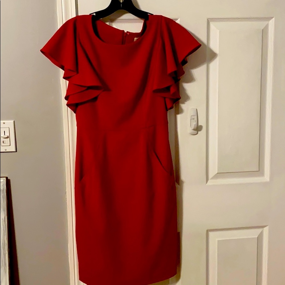 Calvin Klein dress with ruffled sleeves Size 2